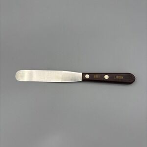 Vintage Frosting Spatula Lamson 6S01 Wooden Handle Stainless Steel  10.25"